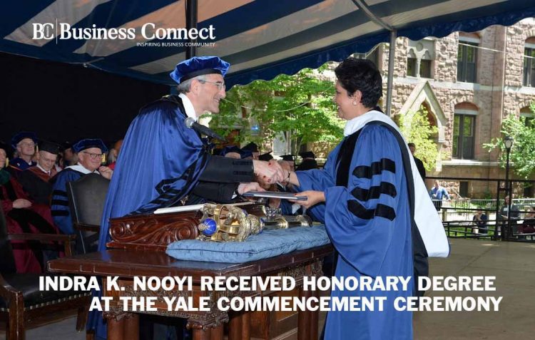 Indra K. Nooyi received honorary degree at the Yale Commencement ceremony