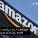 Amazon announce to increase wages for over 500,000 staff