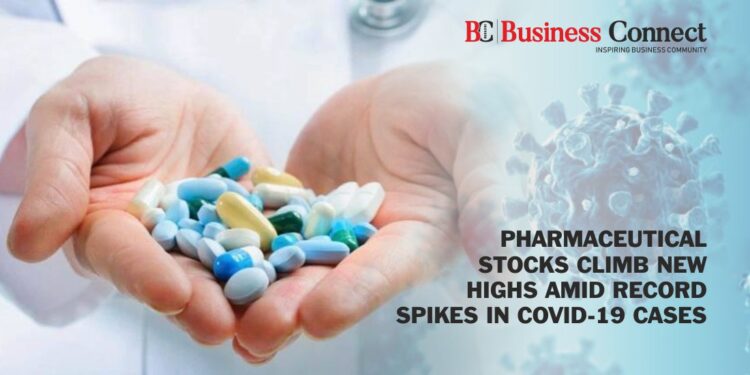 Pharmaceutical stocks scale fresh highs amid record rise in Covid-19 cases