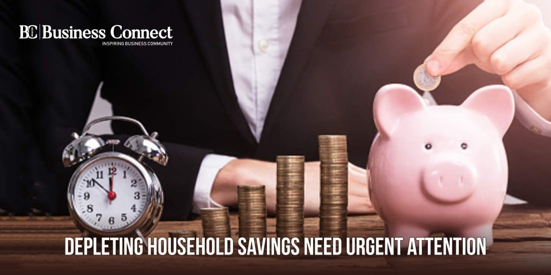 Depleting household saving need urgent attention