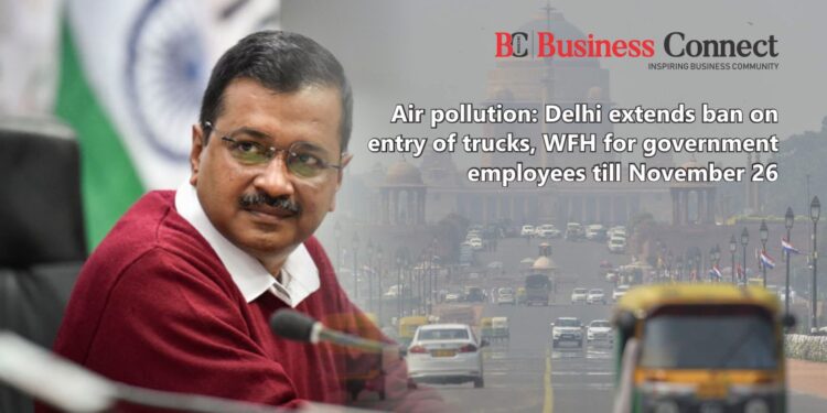 Air pollution: Delhi extends ban on entry of trucks, WFH for government employees till November 26