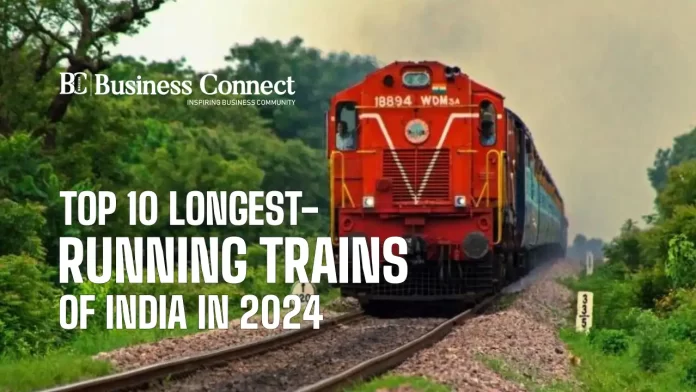 Top 10 longest-running trains of India in 2024