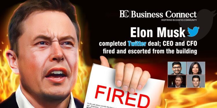 Elon Musk completed Twitter deal; CEO and CFO fired and escorted from the building