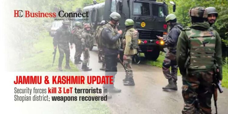 Jammu & Kashmir update: Security forces kill 3 LeT terrorists in Shopian district; weapons recovered