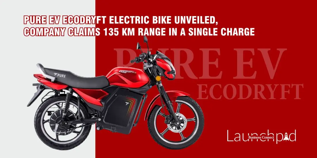 PURE EV EcoDryft Electric Bike unveiled, company claims 135 km range in a single charge