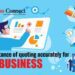 The importance of quoting accurately for new business
