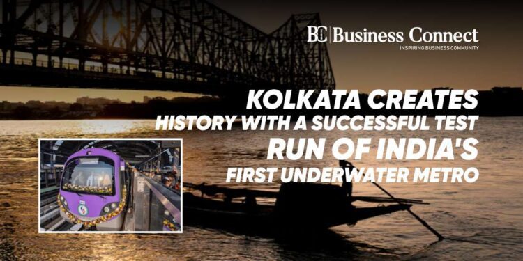 Kolkata creates history with a successful test run of India's first underwater metro