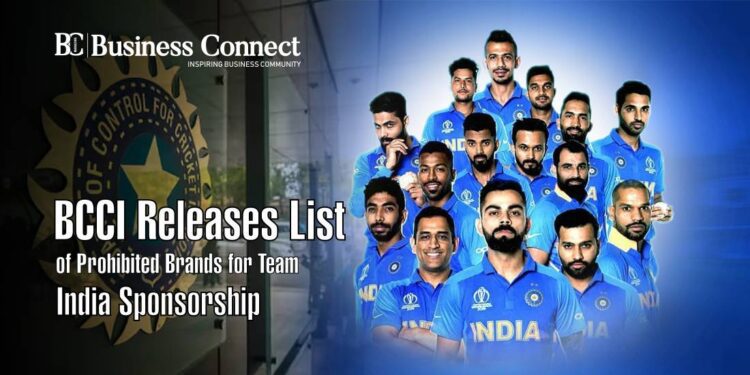 BCCI Releases List of Prohibited Brands for Team India Sponsorship