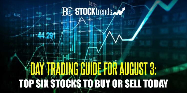 Day Trading Guide for August 3: Top Six Stocks to Buy or Sell Today