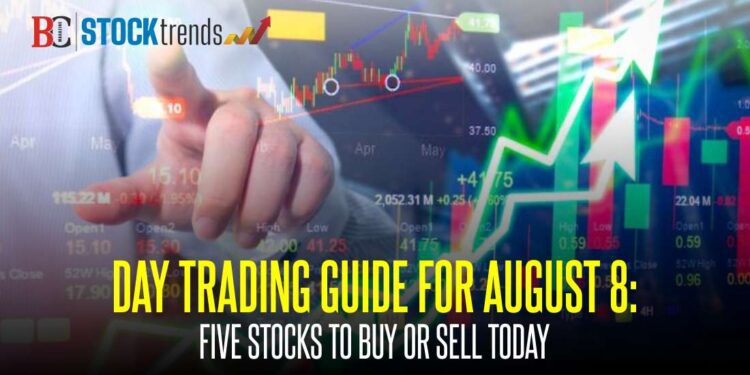 Day Trading Guide for August 8: Five Stocks to Buy or Sell Today