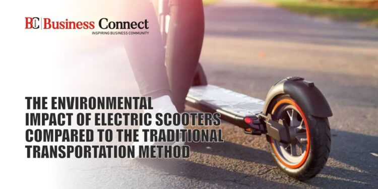 The environmental impact of electric scooters compared to the traditional transportation method