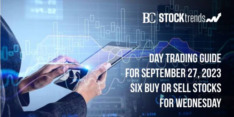 Day Trading Guide for September 27, 2023: Six Buy or Sell Stocks for Wednesday