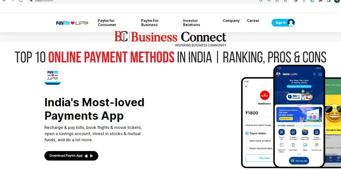 What Are the Best 10 Payment Methods Available in India? Top List