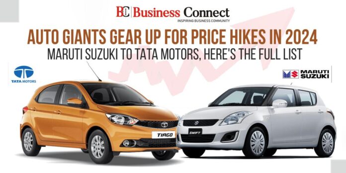 Auto Giants Gear Up for Price Hikes in 2024: Maruti Suzuki to Tata Motors, Here's the Full List