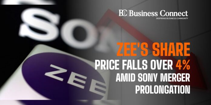 Zee's Share Price Falls Over 4% Amid Sony Merger Prolongation