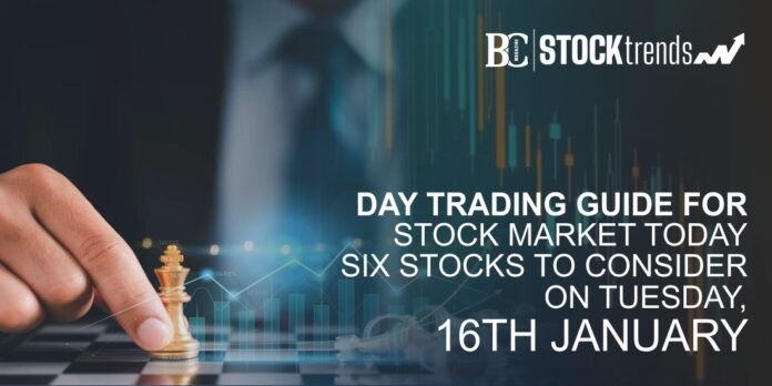 Day Trading Guide for Stock Market Today: Six Stocks to Consider on Tuesday, 16th January
