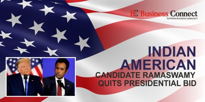 Indian-American Candidate Ramaswamy Quits Presidential Bid