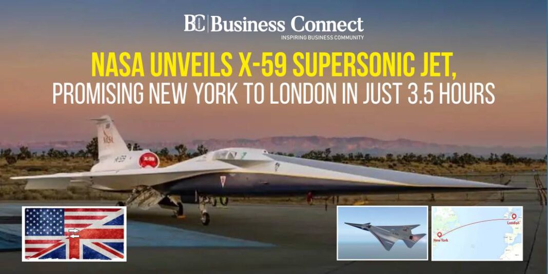 NASA Unveils X-59 Supersonic Jet, Promising New York to London in Just 3.5 Hours