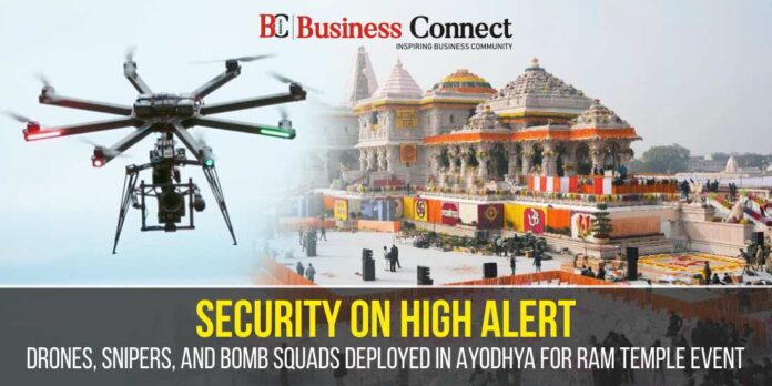 Security on High Alert: Drones, Snipers, and Bomb Squads Deployed in Ayodhya for Ram Temple Event