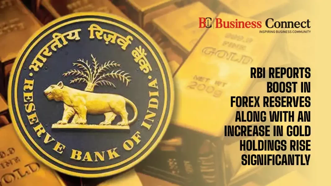 RBI Reports Boost in Forex Reserves along with an increase in Gold Holdings Rise Significantly