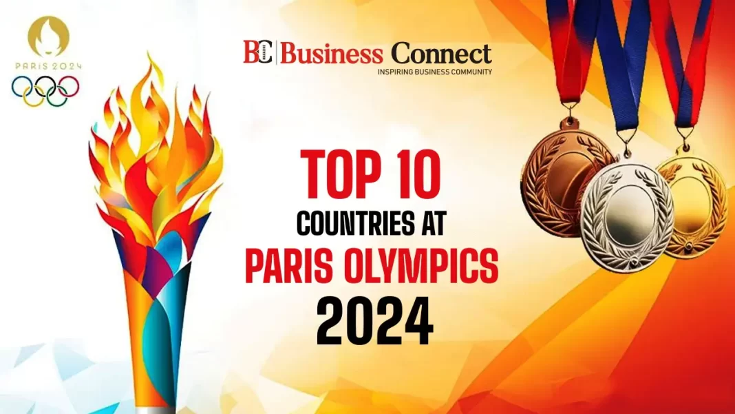 Top 10 countries at Paris Olympics 2024