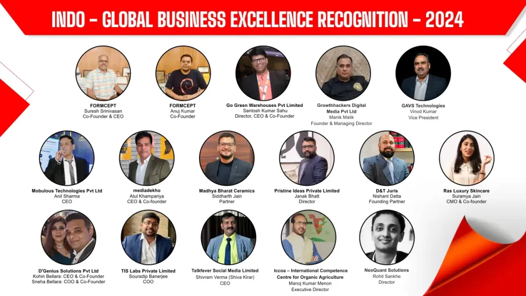 Indo Global Business Excellence Recognition - 2024