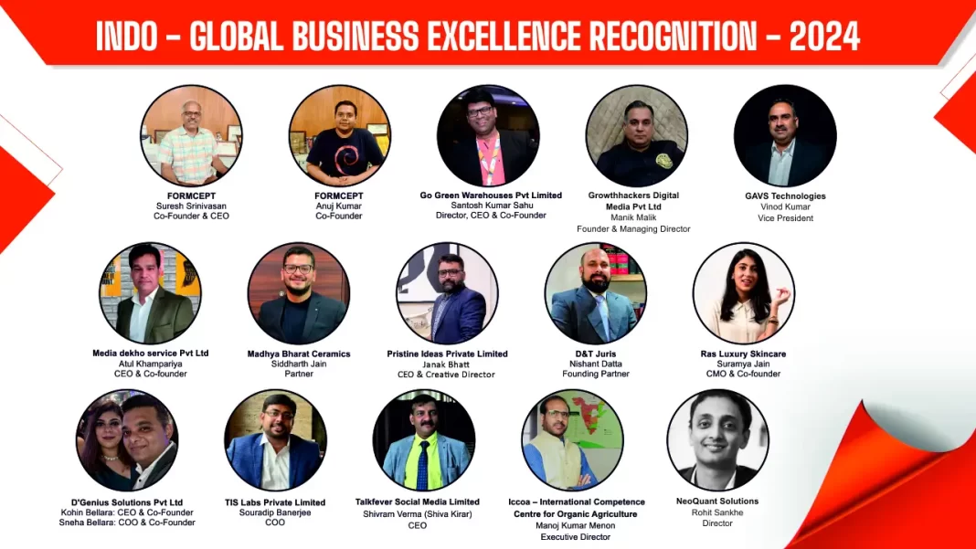 Indo Global Business Excellence Recognition - 2024