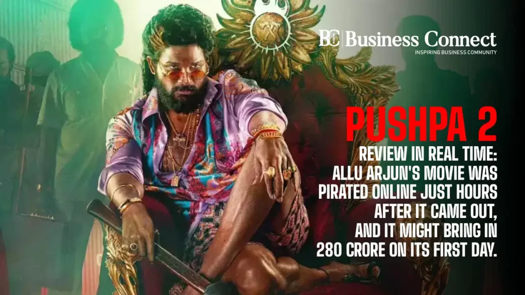 Pushpa 2 review in real time: Allu Arjun’s movie was pirated online just hours after it came out, and it might bring in ₹280 crore on its first day.