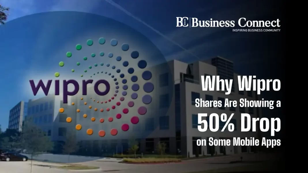 Why Wipro Shares Are Showing a 50% Drop on Some Mobile Apps