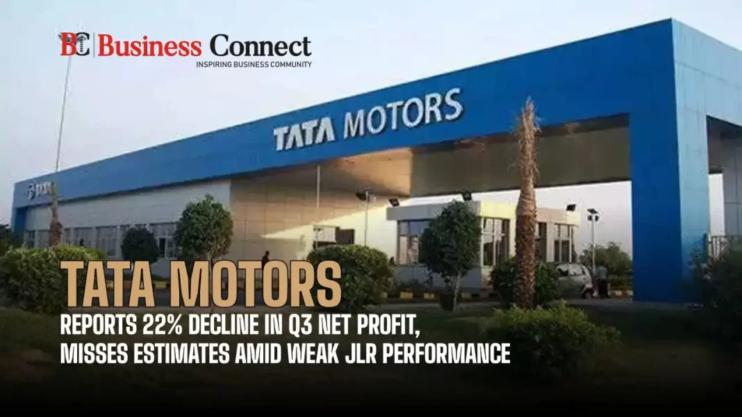 Tata Motors Reports 22% Decline in Q3 Net Profit, Misses Estimates Amid Weak JLR Performance