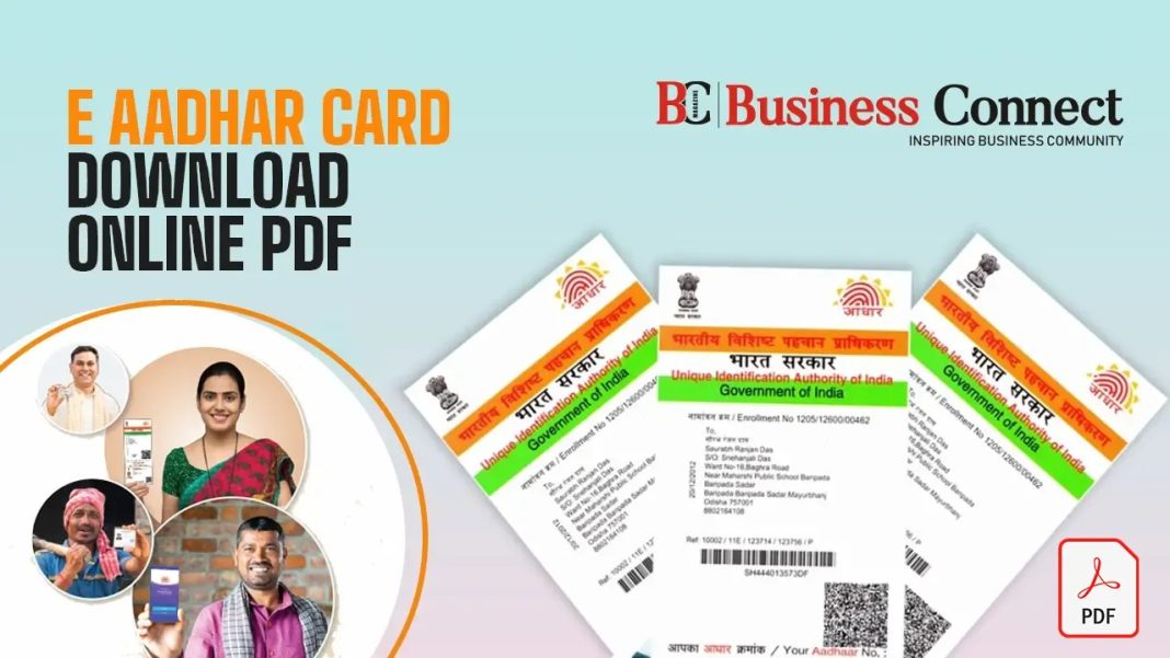 e aadhar card download online pdf