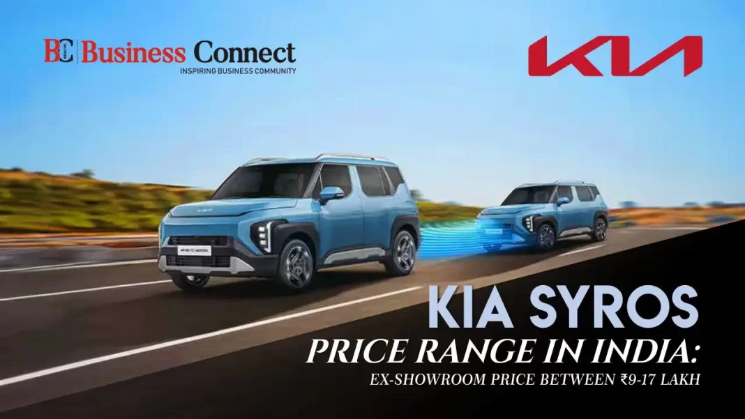 Kia Syros Price Range in India: Ex-Showroom Price Between ₹9-17 Lakh