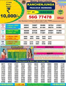 Bhutan Lottery Result Today (15.2.2025) – Check 12 PM, 6 PM & 8 PM Winning Numbers