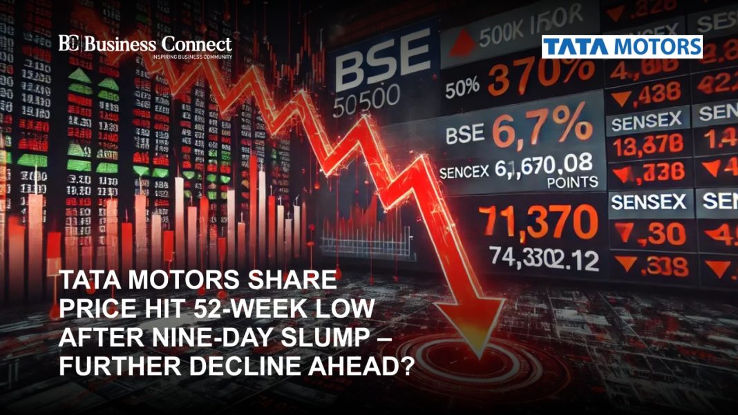 Tata Motors Share Price Hit 52-Week Low After Nine-Day Slump – Further Decline Ahead?