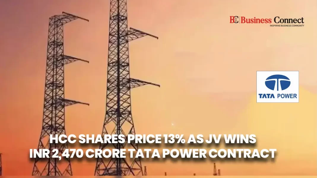 Select HCC Shares Price 13% as JV Wins INR 2,470 Crore Tata Power Contract HCC Shares Price 13% as JV Wins INR 2,470 Crore Tata Power Contract