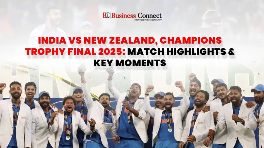 India vs New Zealand, Champions Trophy Final 2025: Match Highlights & Key Moments