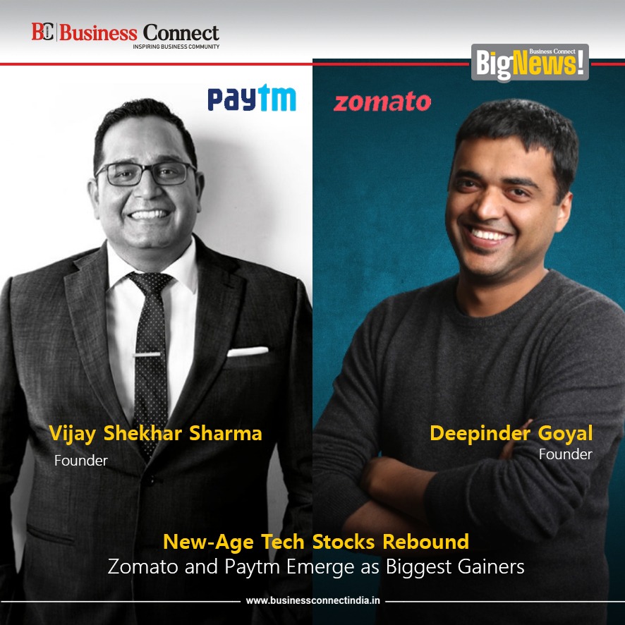 New-Age Tech Stocks Rebound Zomato and Paytm Emerge as Biggest Gainers