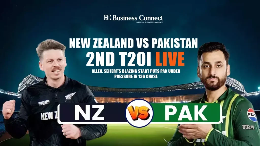 New Zealand vs Pakistan, 2nd T20I Live: Allen, Seifert’s Blazing Start Puts PAK Under Pressure in 136 Chase