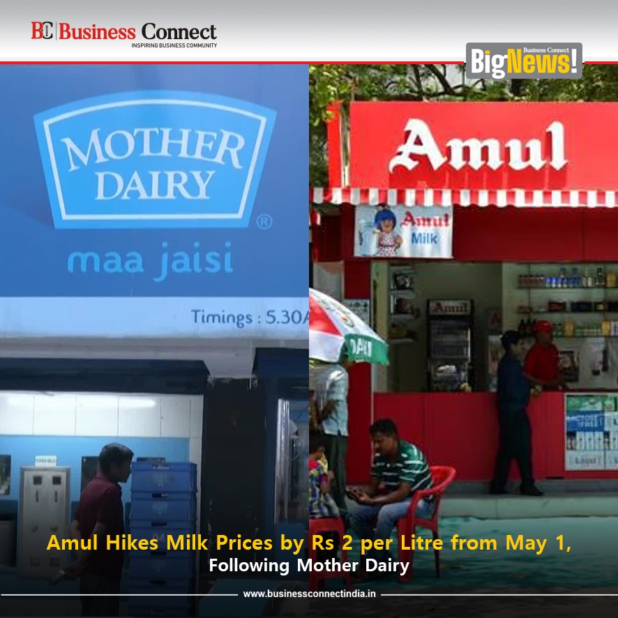 Amul Hikes Milk Prices by Rs 2 per Litre from May 1, Following Mother Dairy