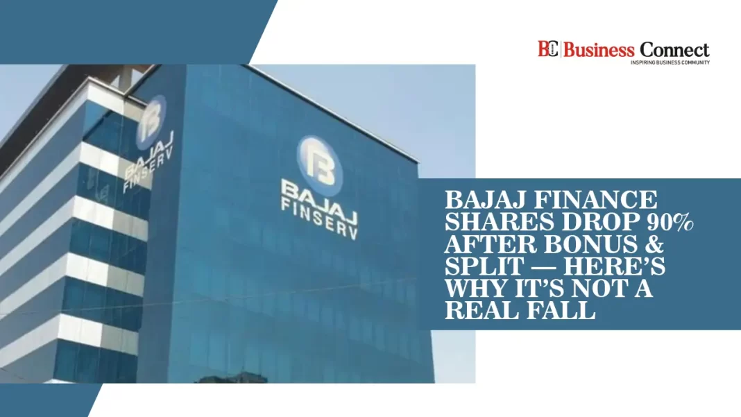 Bajaj Finance Shares Price Drop 90% After Bonus & Split — Here’s Why It’s Not a Real Fall