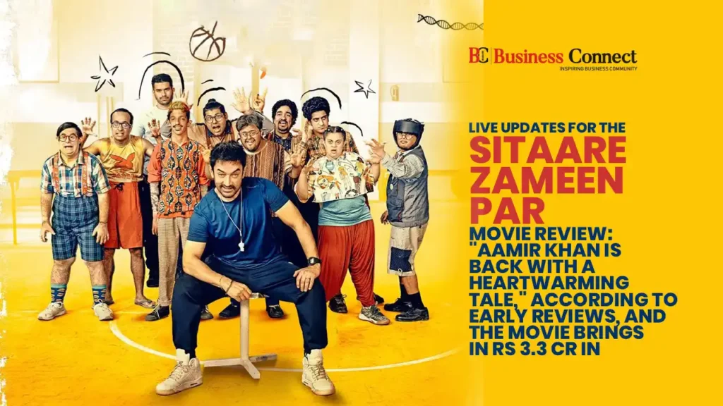 Live updates for the Sitaare Zameen Par movie review: "Aamir Khan is back with a heartwarming tale," according to early reviews, and the movie brings in Rs 3.3 cr in advance sales on Day 1.
