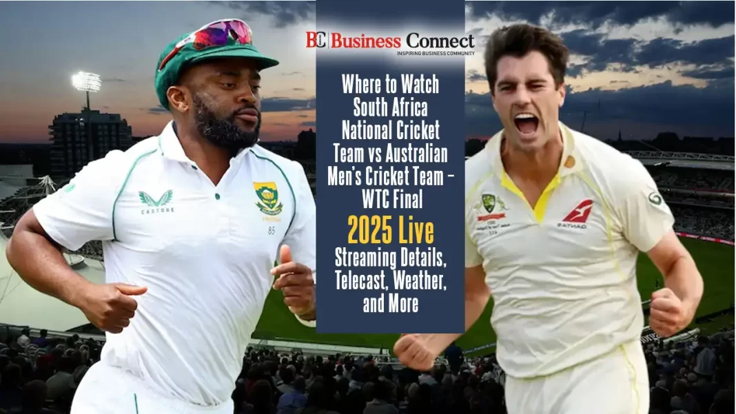 Where to Watch South Africa National Cricket Team vs Australian Men’s Cricket Team – WTC Final 2025 Live Streaming Details, Telecast, Weather, and More