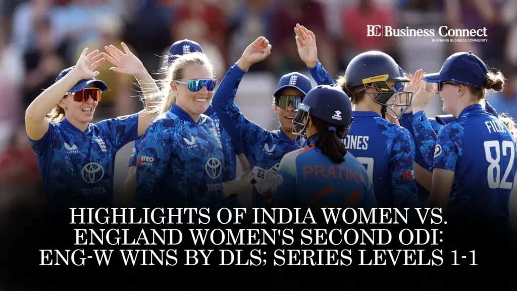 Highlights of India Women vs. England Women's Second ODI: ENG-W Wins by DLS; Series Levels 1-1