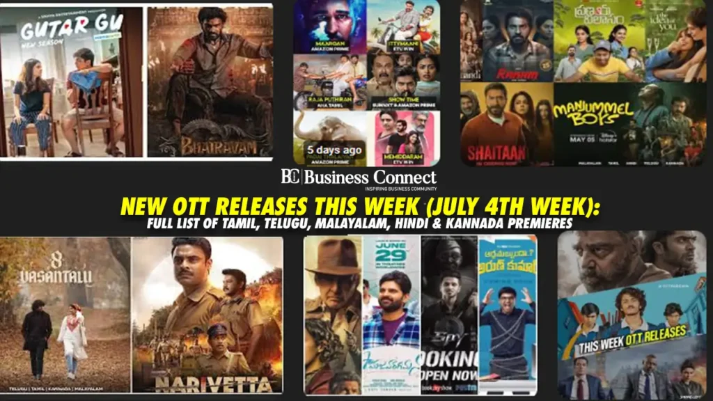 New OTT Releases This Week (July 4th Week): Full List of Tamil, Telugu, Malayalam, Hindi & Kannada Premieres