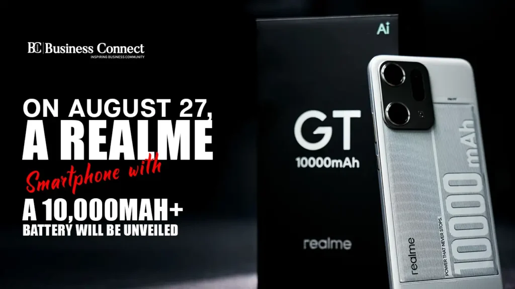 On August 27, a Realme smartphone with a 10,000mAh+ battery will be unveiled.