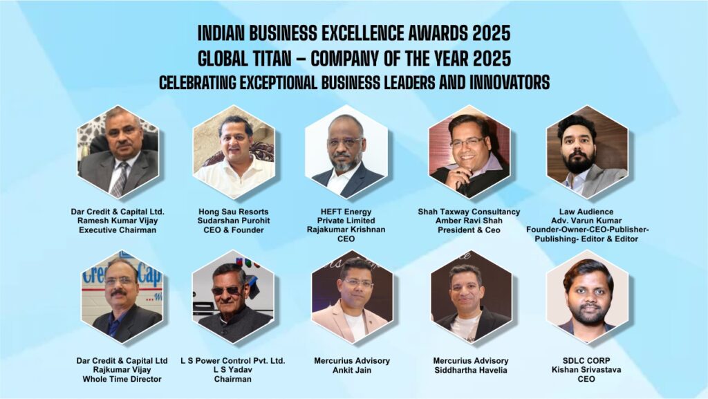 “Indian Business Excellence Awards 2025” & “Global Titan – Company of the Year 2025”: Celebrating Exceptional Business Leaders and Innovators