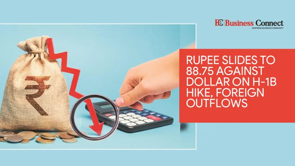 Rupee Slides to 88.75 Against Dollar on H-1B Hike, Foreign Outflows