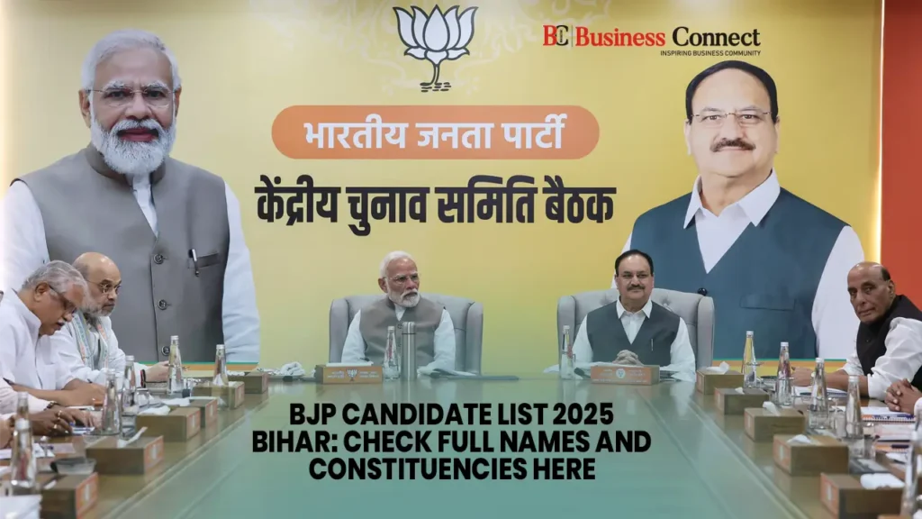 BJP Candidate List 2025 Bihar: Check Full Names and Constituencies Here
