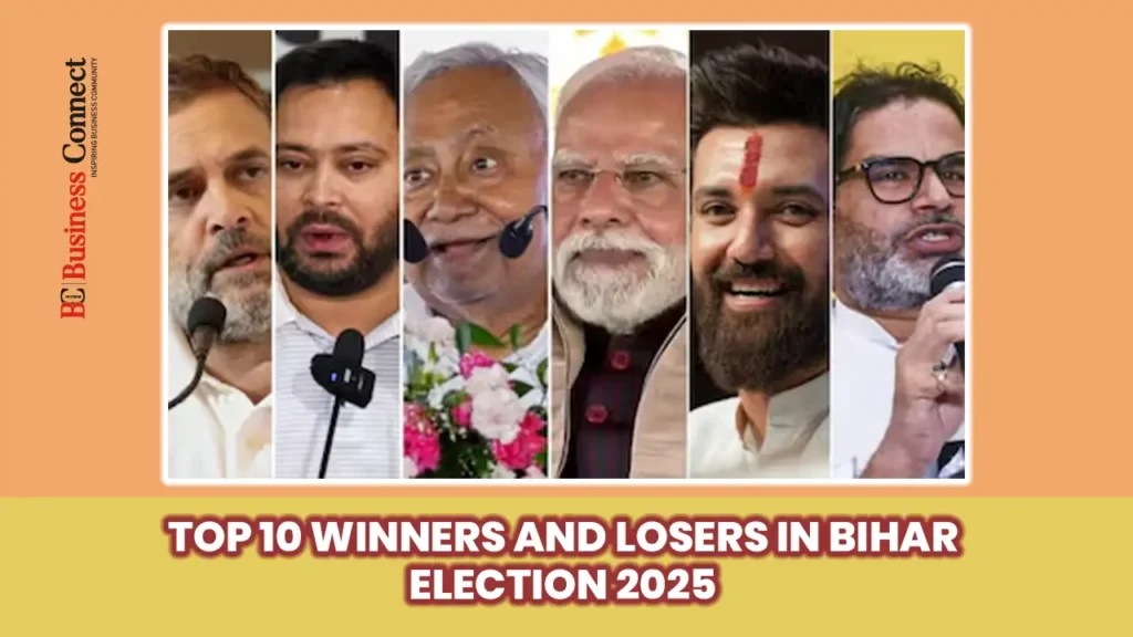 Top 10 winners and losers in Bihar Election 2025