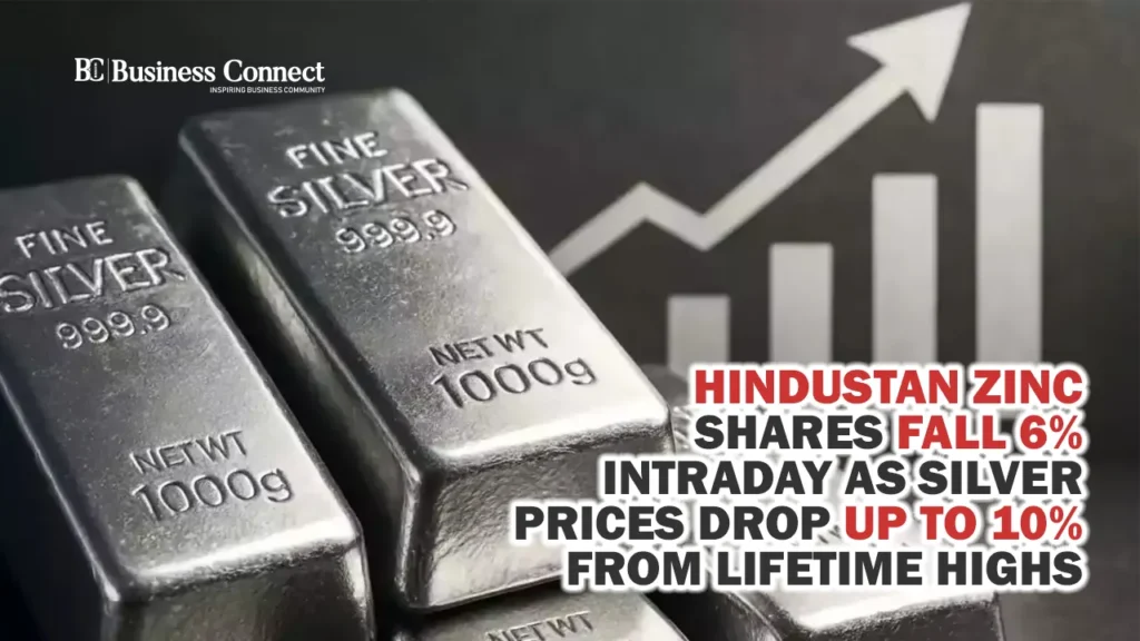 Hindustan Zinc shares fall 6% intraday as silver prices drop up to 10% from lifetime highs